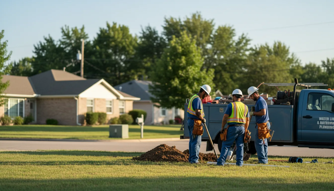 Residential water line and bathroom plumbing service in Little Cedar, IA